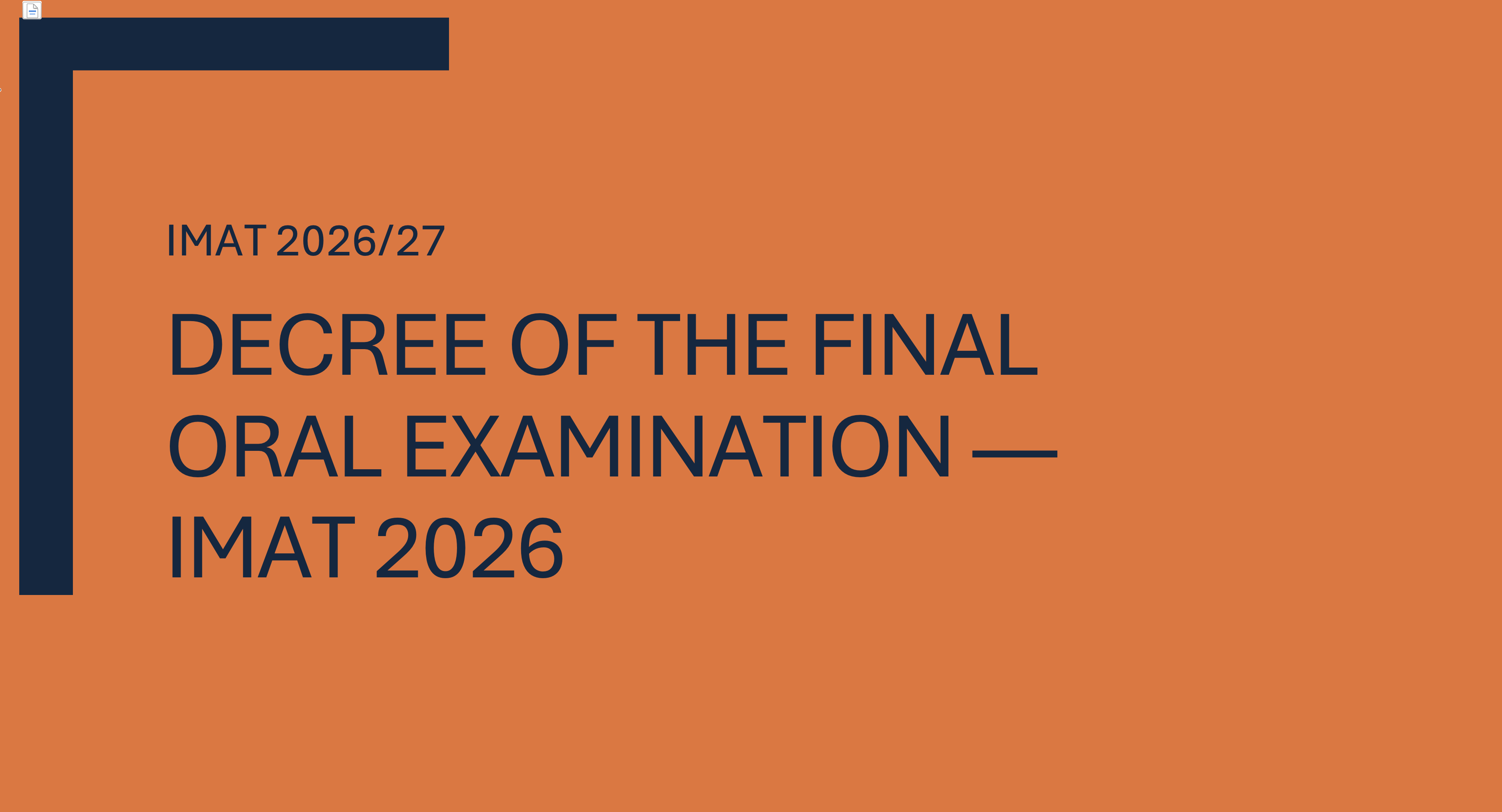 Future Meds Academy convenes IMAT 2026 Final Oral Examination for 1–6 August